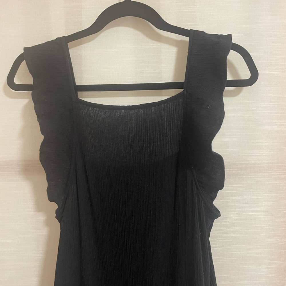 Free People Caught In Motion Gauze Tiered Maxi Dress | Black Size S - Picture 4 of 5